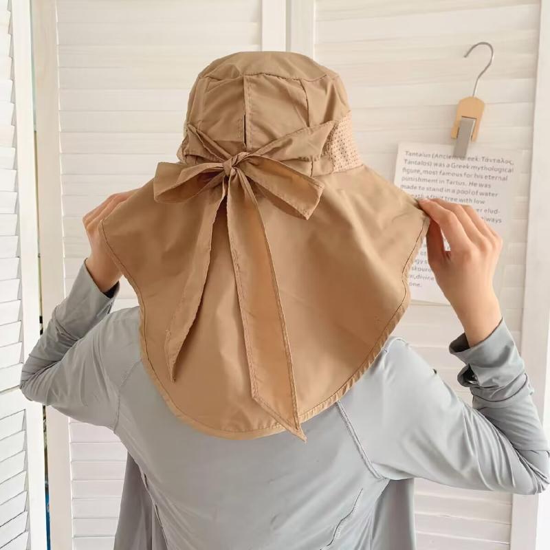 🍎現貨🍎 日單！夏季遮陽透氣戶外大簷遮臉護頸防曬帽 🔆-細節圖3