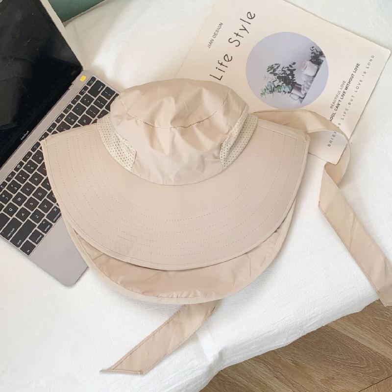 🍎現貨🍎 日單！夏季遮陽透氣戶外大簷遮臉護頸防曬帽 🔆-細節圖4