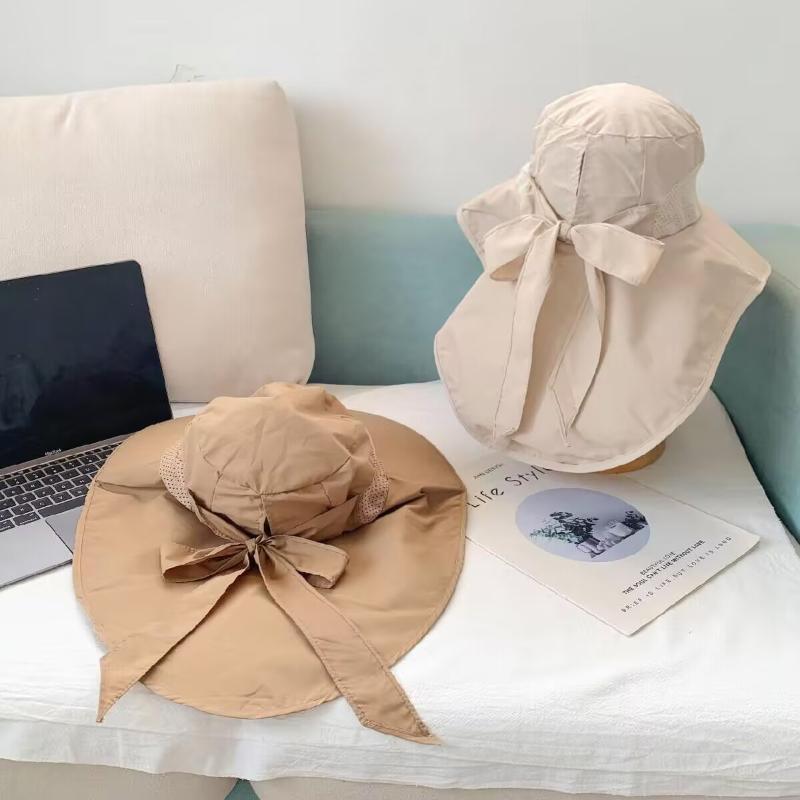 🍎現貨🍎 日單！夏季遮陽透氣戶外大簷遮臉護頸防曬帽 🔆-細節圖7