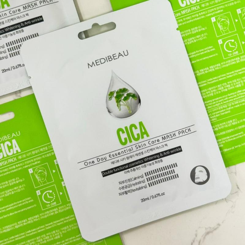 🍎現貨🍎丨🇰🇷 韓國製造｜MEDIBEAU積雪草胜肽 亮白緊緻熬夜面膜 20mlx10入組(袋裝)-細節圖3