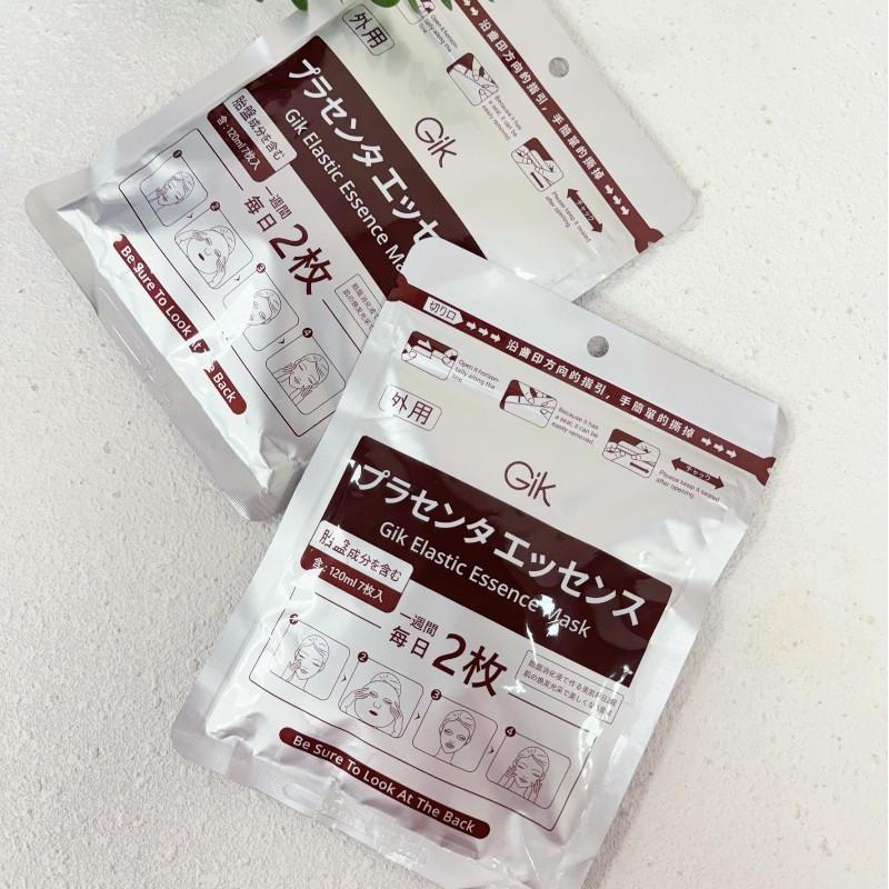 🍎現貨🍎 🇯🇵日本Gik 胎盤素亮白微整面膜7枚組 效期//2026.08-細節圖3