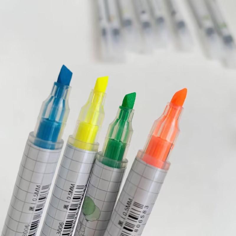 🍎現貨🍎 滾珠螢光雙頭複合直液筆0.5mm（2盒共24支）-細節圖6
