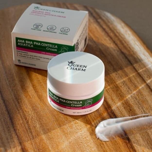 🍎現貨🍎QUEEN CHARM 積雪草CICA 茶樹三酸28天淨膚亮白奇蹟霜30ml(一個)-細節圖5