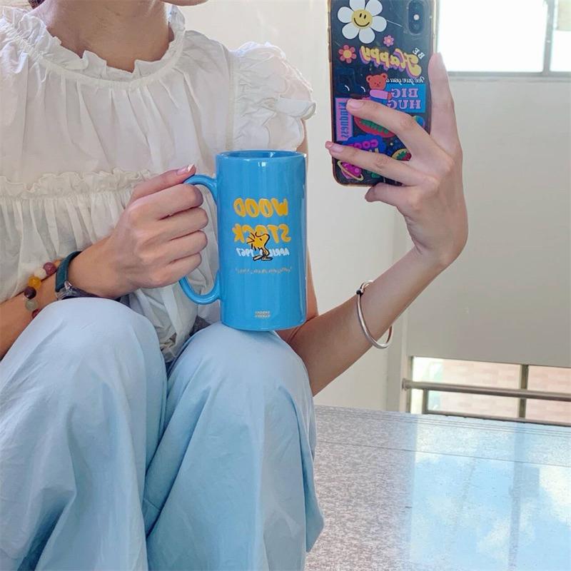 🍎現貨🍎 《史努比花園》韓國濟州島限定版！SNOOPY卡通彩色陶瓷馬克杯 ☕️☕️-細節圖7