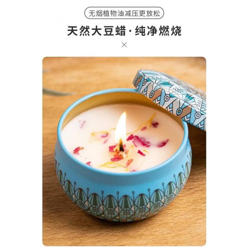 🍎現貨🍎波希米亞風大豆香氛蠟燭套裝（4入）-細節圖3