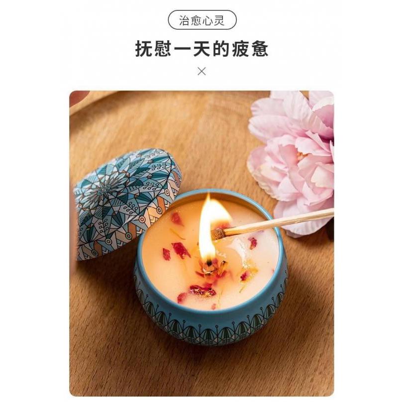 🍎現貨🍎波希米亞風大豆香氛蠟燭套裝（4入）-細節圖5