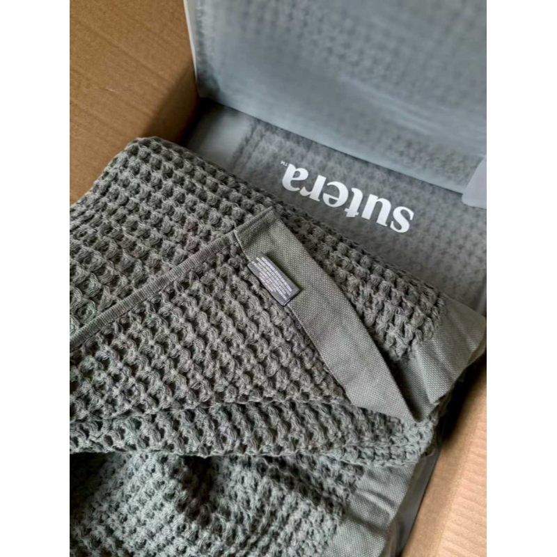 🍎現貨🍎高檔貨！Sutera Silverthread純棉抗菌華夫格大尺寸浴巾（匹馬棉）-細節圖2