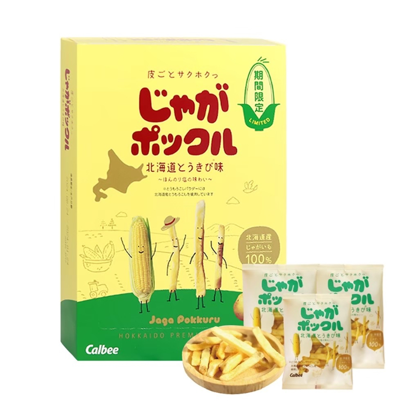 🍎**現貨🍎日本北海道 Calbee限定人氣伴手禮  薯條三兄弟 【玉米口味🌽🌽】180g-細節圖3