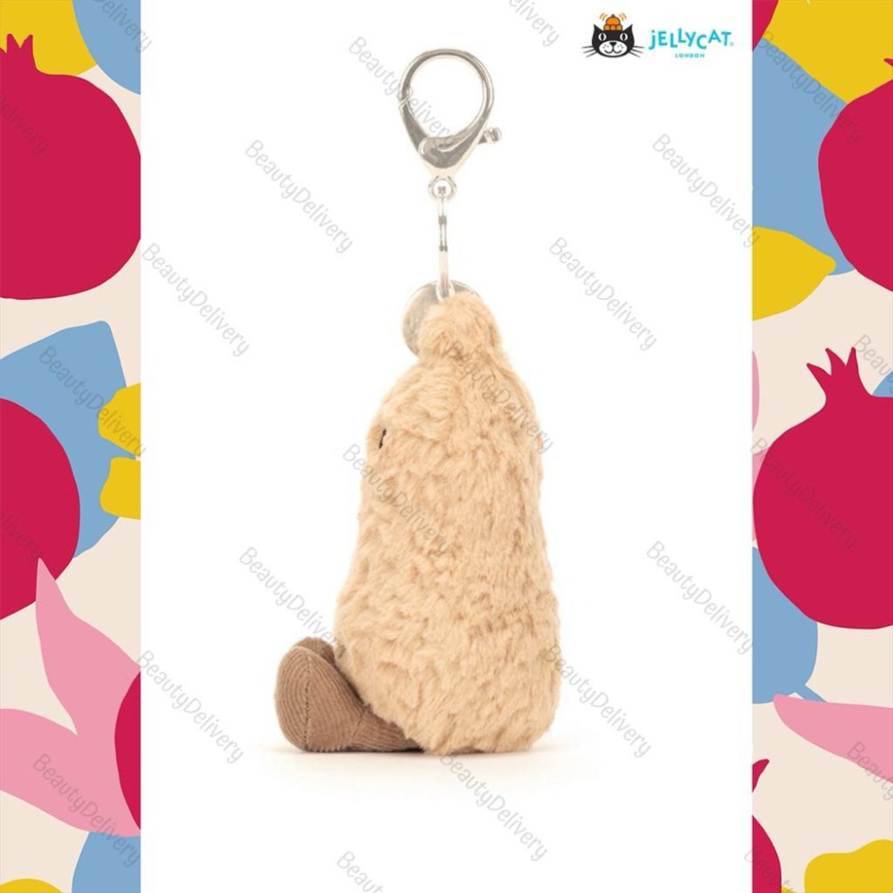 美國代購—臺灣現貨／jellycat花生吊飾Amuseables peanut bag charm／好事花生超萌可愛幸運-細節圖3