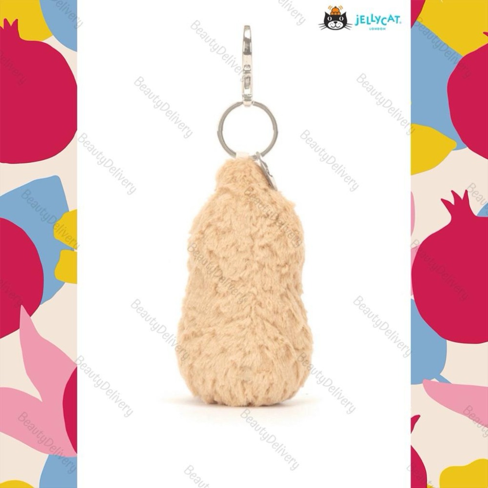 美國代購—臺灣現貨／jellycat花生吊飾Amuseables peanut bag charm／好事花生超萌可愛幸運-細節圖4