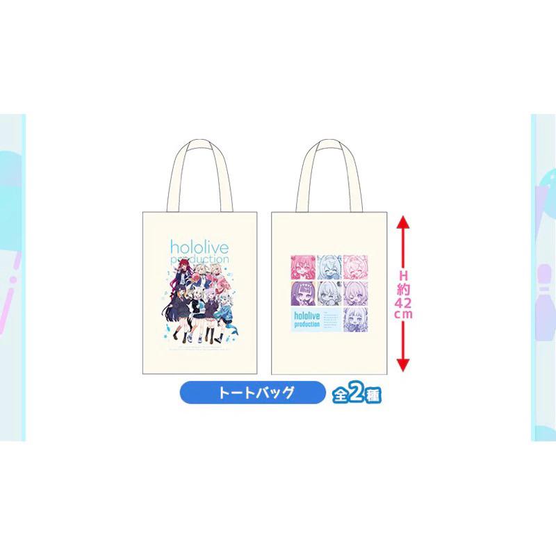 (八怪 現貨）Hololive 聯名Round 1 限定 Gura 白上吹雪 一伊那爾栖 貓又小粥 帆布包 帆布袋-細節圖2