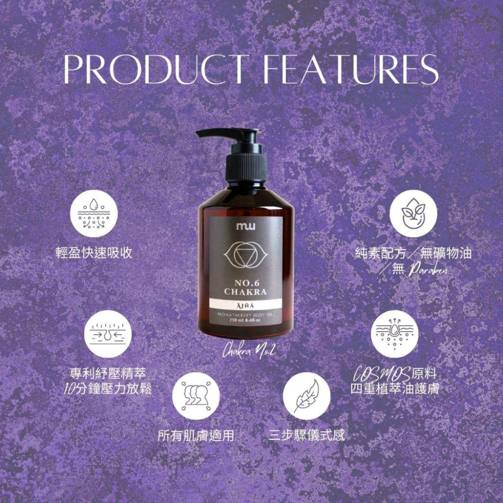 MW精油工坊｜No.6直覺洞察按摩油 Intuitive｜100ml/250ml｜七脈輪頂輪｜天然精油｜瑞士專利原料-細節圖6