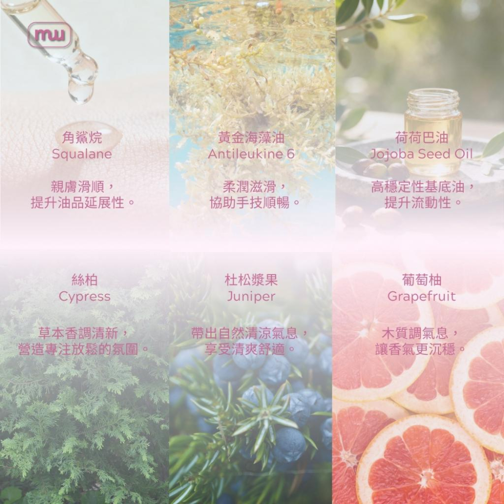 MW精油工坊｜AirTouch Leg & Hip Drainage｜臀腿循環緊緻｜全植物芳療按摩油｜100ml-細節圖5