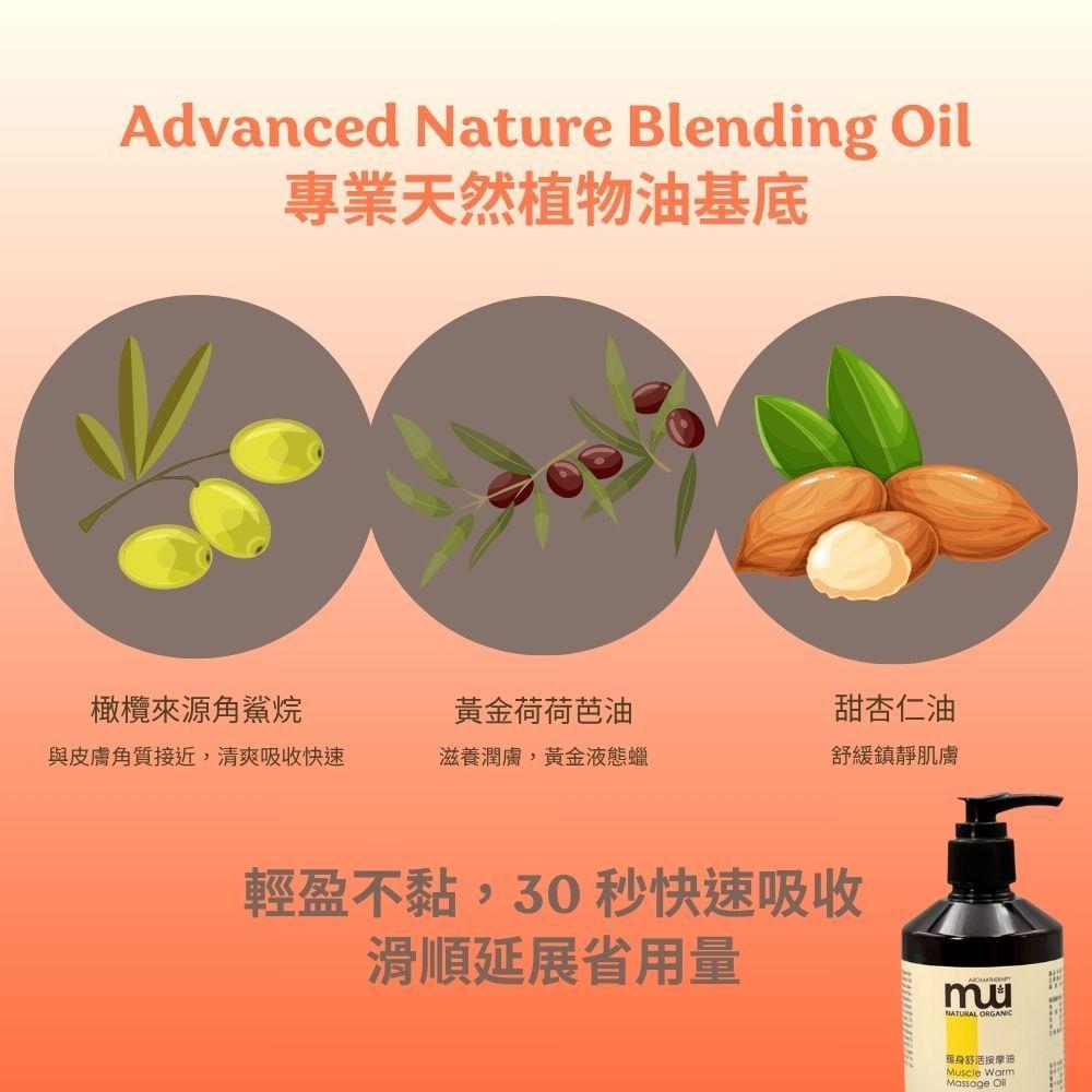 MW精油工坊 暖身舒活按摩油250ml 薑薄荷肌肉舒緩 筋骨放鬆 運動後 居家按摩 天然COSMOS認證 IFA芳療師-細節圖5