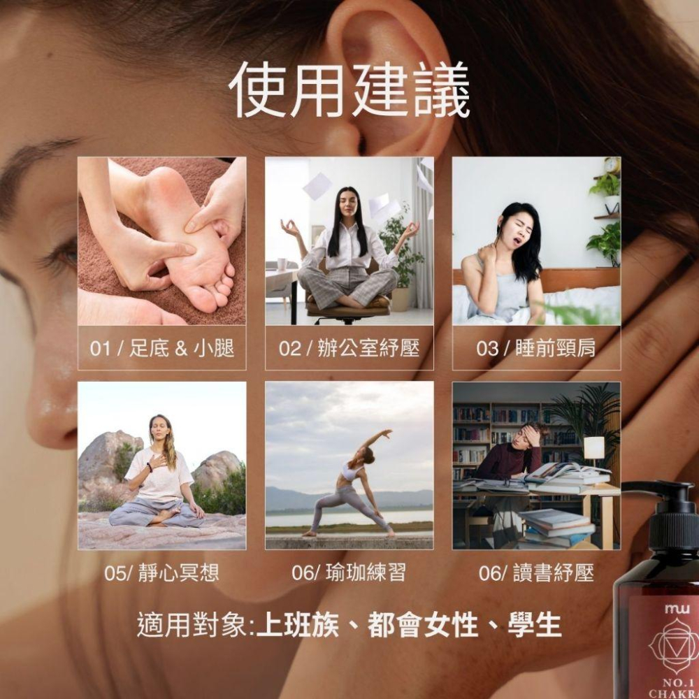 MW精油工坊｜No.1 根源安定按摩油Ground Root｜100ml/250ml｜七脈輪頂輪｜天然精油｜瑞士專利原料-細節圖8