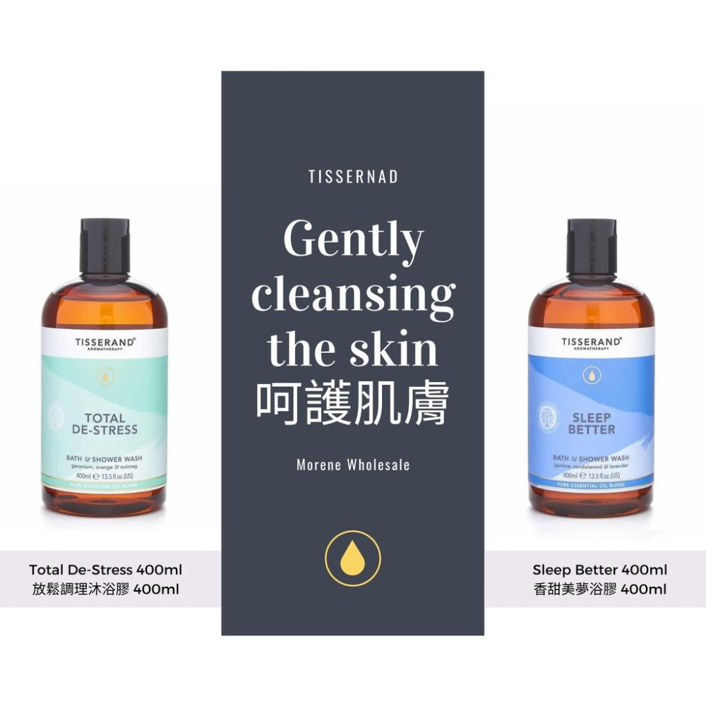 【Tisserand】放鬆調理沐浴膠 De-Stress Bath & Shower Wash 400ml-細節圖5