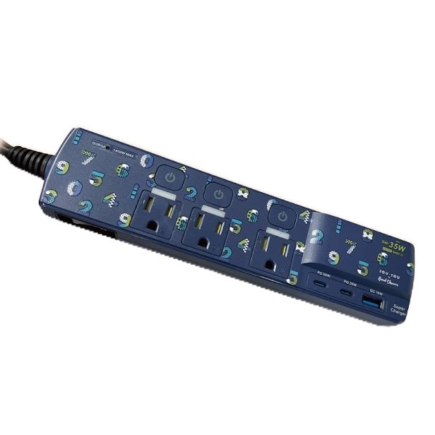 現貨 SOU SOU sousou 延長線 1.8米 四開三插三孔 按壓式獨立開關 支援PD35W/QC18W 7-11-細節圖2