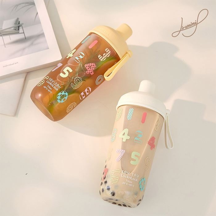 現貨 SOU SOU sousou 樂扣樂扣嚼對搖搖吸管杯 700ml 堅固耐用 不易破裂 數字遊戲 7-11 711-細節圖2