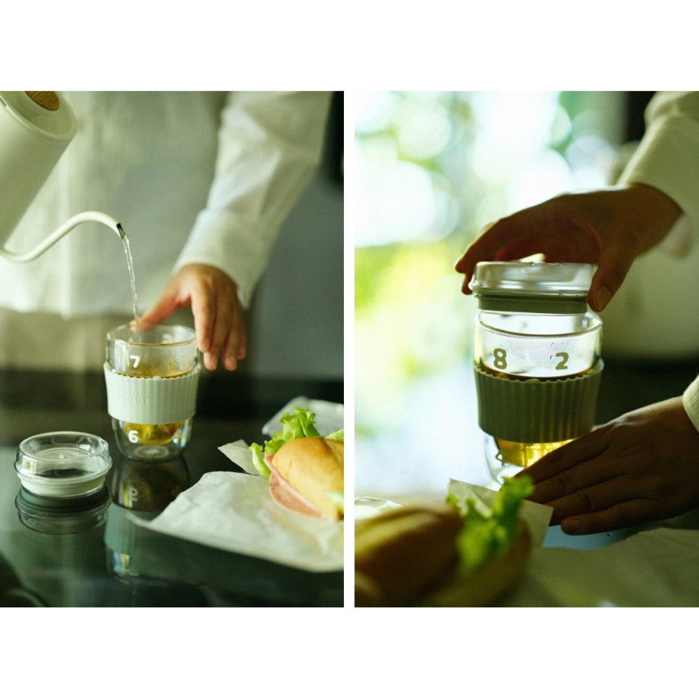 現貨 SOU SOU sousou × POKETLE vidro 220 保溫杯 玻璃製 雙層結構 220ml-細節圖3