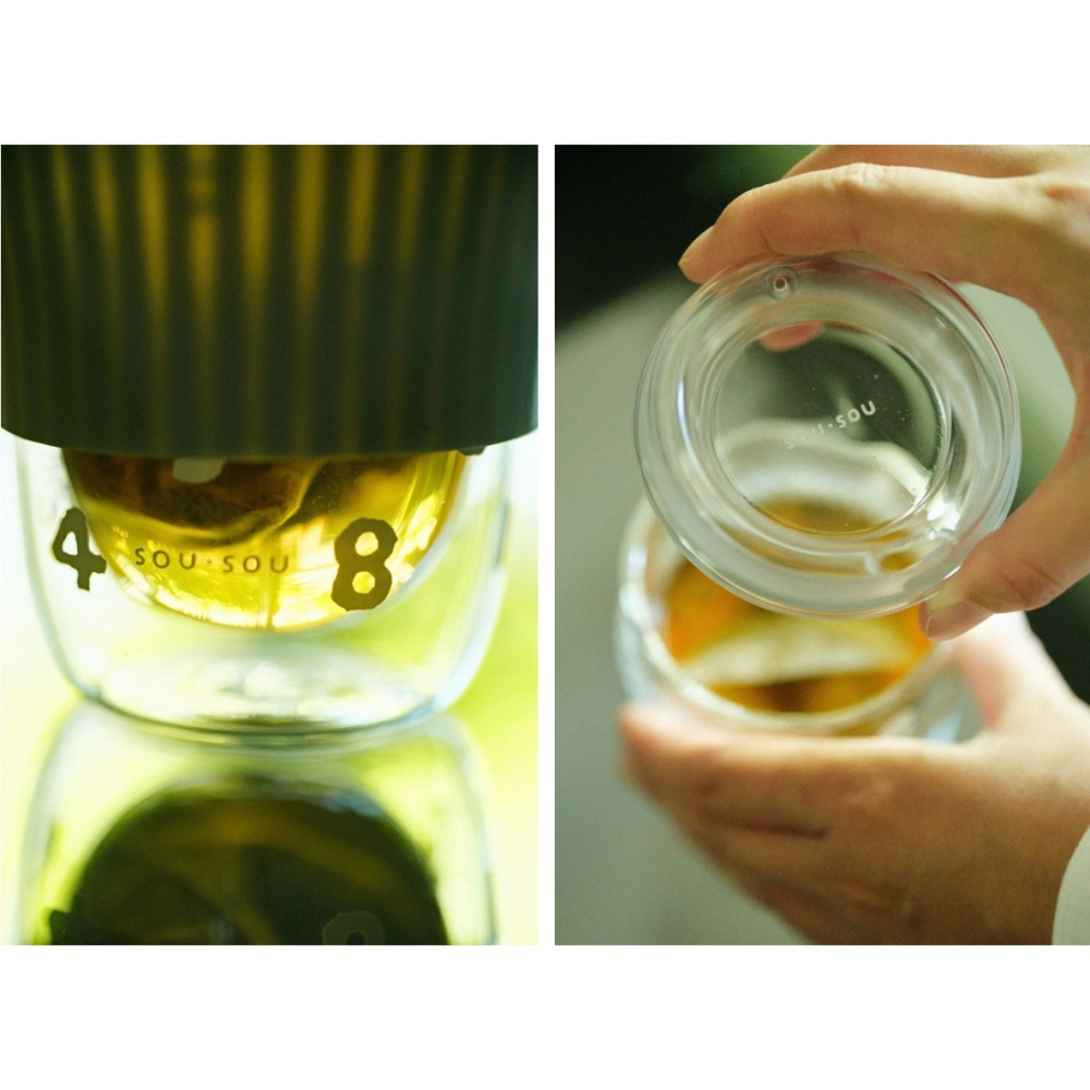 現貨 SOU SOU sousou × POKETLE vidro 220 保溫杯 玻璃製 雙層結構 220ml-細節圖4