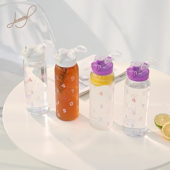 現貨 SOU SOU sousou 透明隨身瓶4入組 900ml 一鍵彈蓋 側邊活動式手提把可提取設計 7-11 711-細節圖2