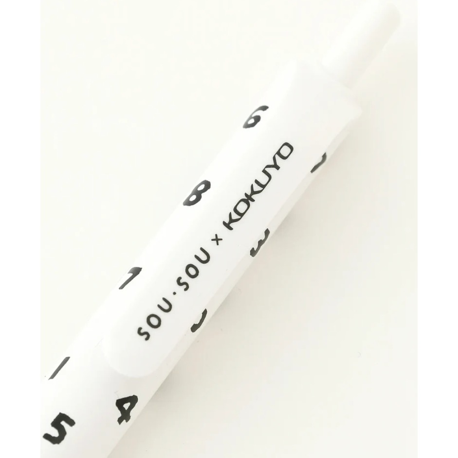 現貨 SOU SOU sousou × KOKUYO 凝膠墨水圓珠筆 按壓式 筆尖0.5mm 黑色 十數 書寫滑順-細節圖4