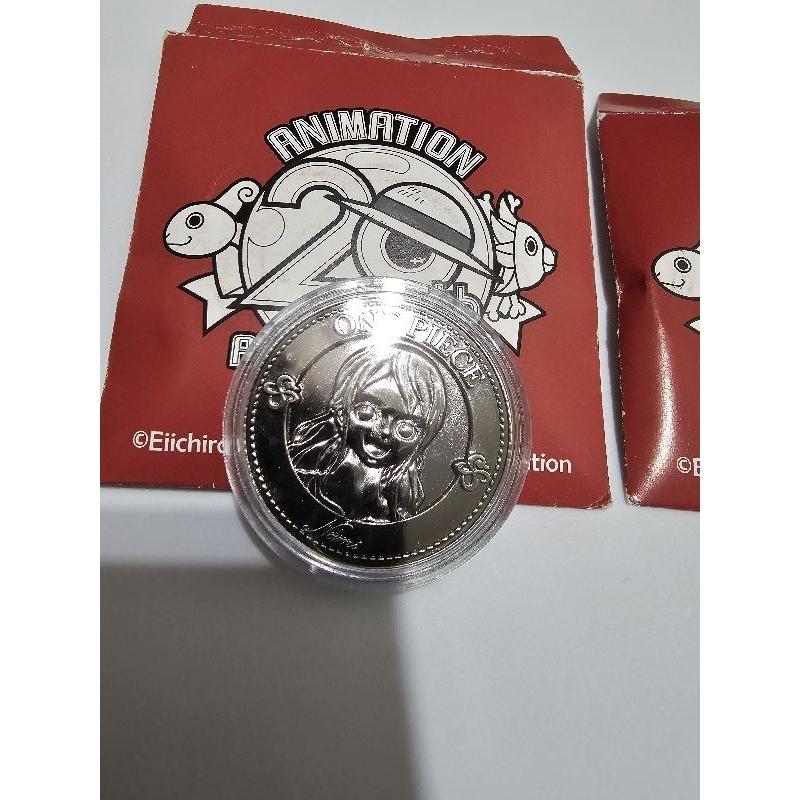 航海王 草帽 動畫20週年紀念特展 紀念版銀幣 魯夫 娜美 烏索普 可挑款-細節圖3
