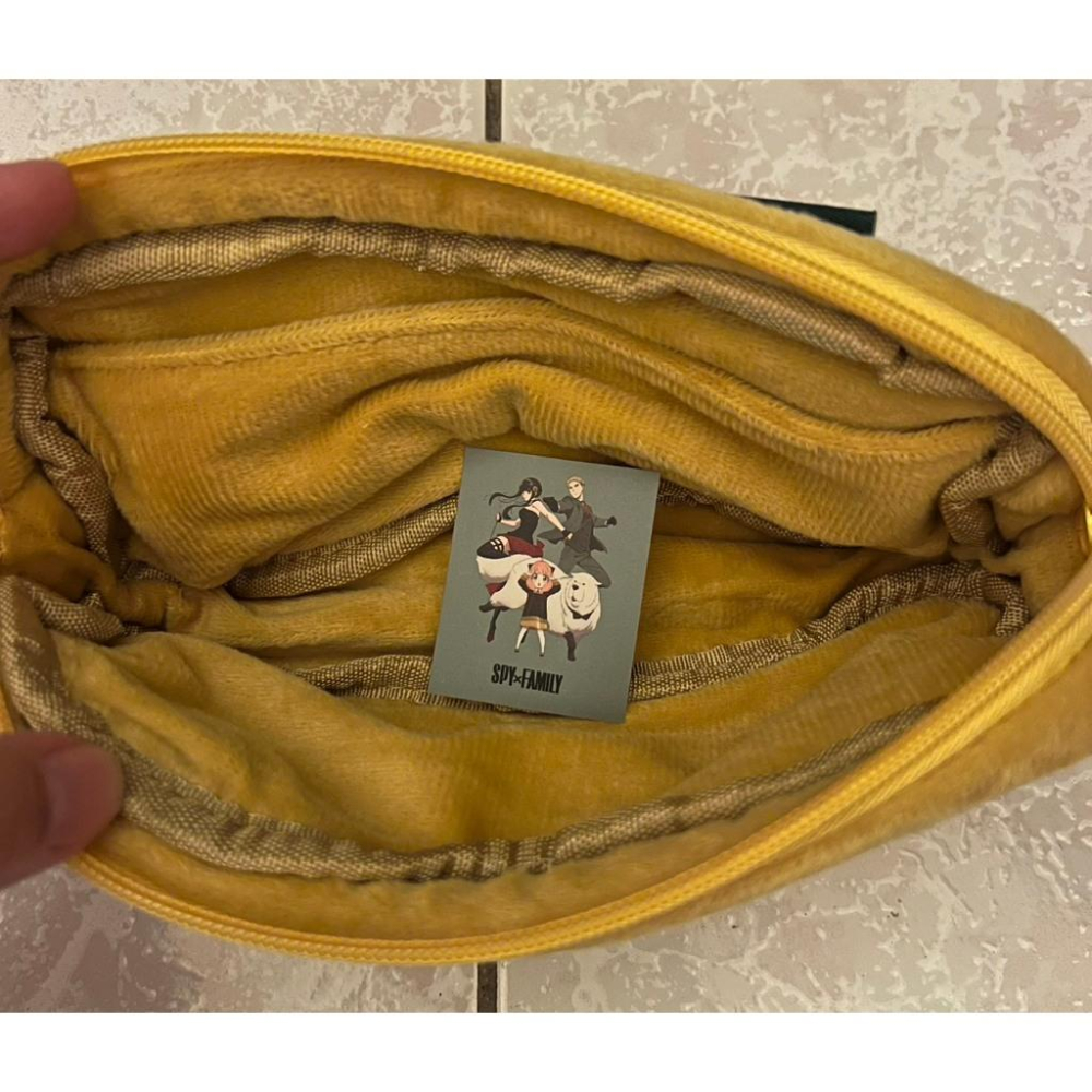 《可刷卡分期、可議價》眼鏡市場 SPY×FAMILY 間諜家家酒 花生 刺繡 收納袋 鉛筆盒 化妝包-細節圖3