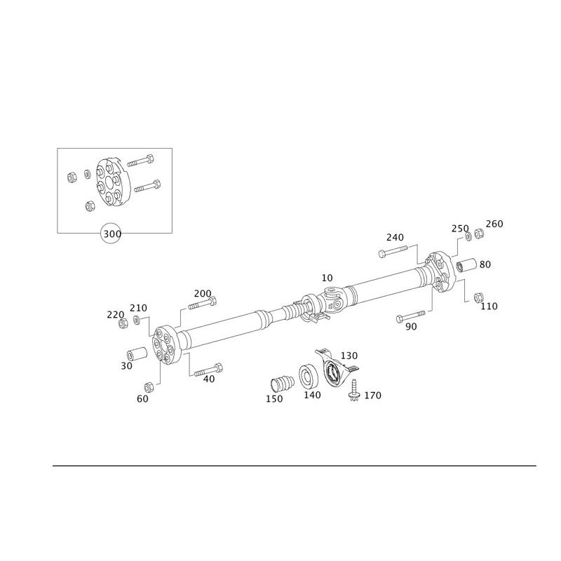 BENZ W204 W212 中間吊架 2044100981-細節圖3