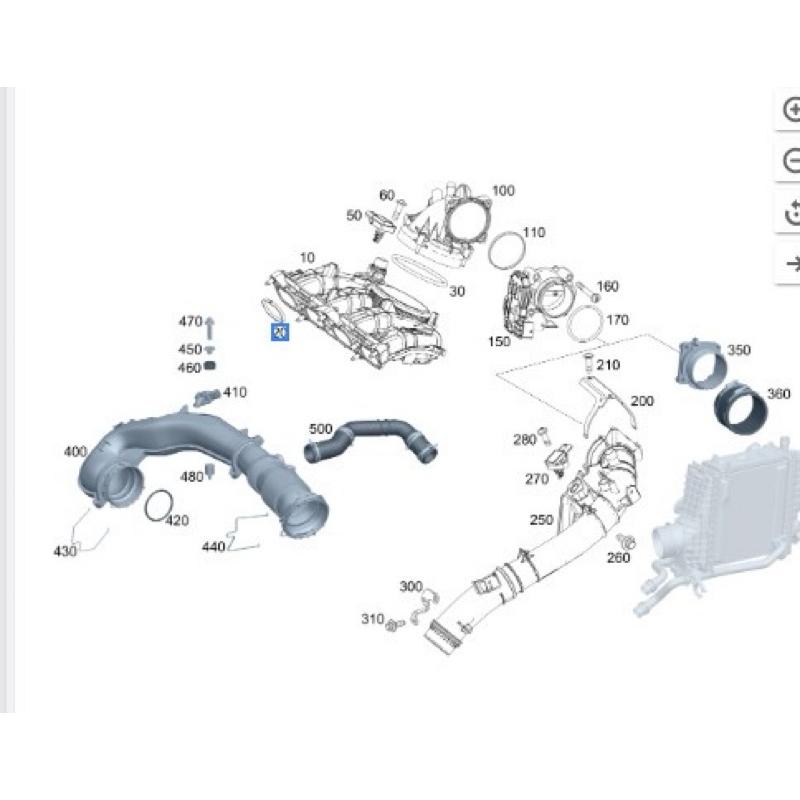 BENZ W176 W246 X156 W205 W212 W213  進氣歧管墊片(圖15)  2700960180-細節圖2