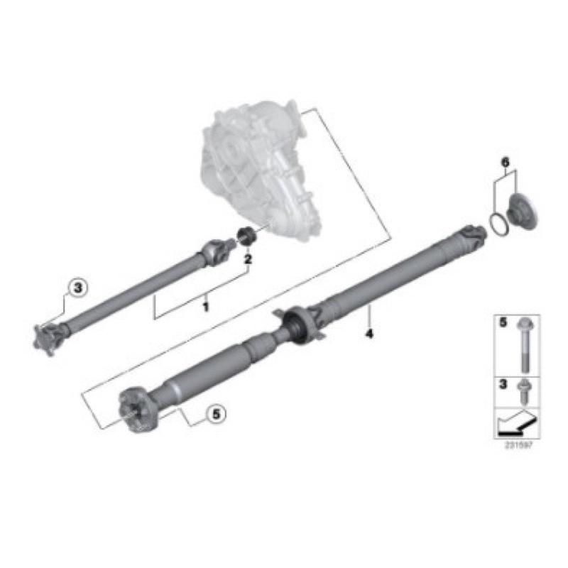 BMW F25 F26 傳動軸加力箱前 26208605867-細節圖3