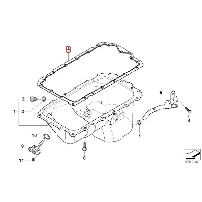 BMW E60 E65 E70 E83 E84 E89 E90 N45 N46引擎油底殼墊片11137511224-細節圖4