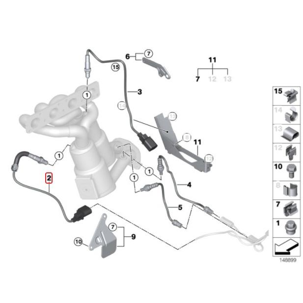 BMW E87 E90 E91 N45 N46含氧感應器650MM 11787530282-細節圖4
