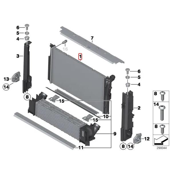 BMW F20 F21 F22 F23 F30 F31 F32 F33 F34 F36 水箱 17118672104-細節圖7