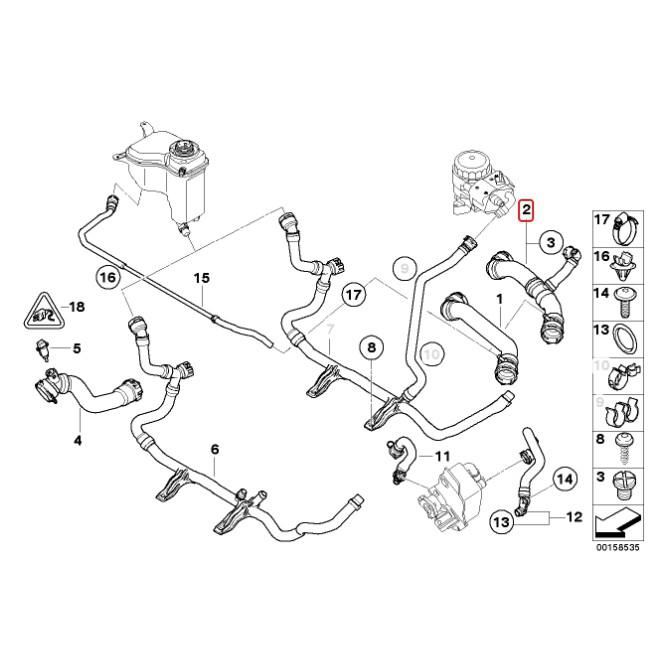 BMW E81 E82 E87 N45 N45N N46 N46N 引擎 水箱上水管17127525023-細節圖6