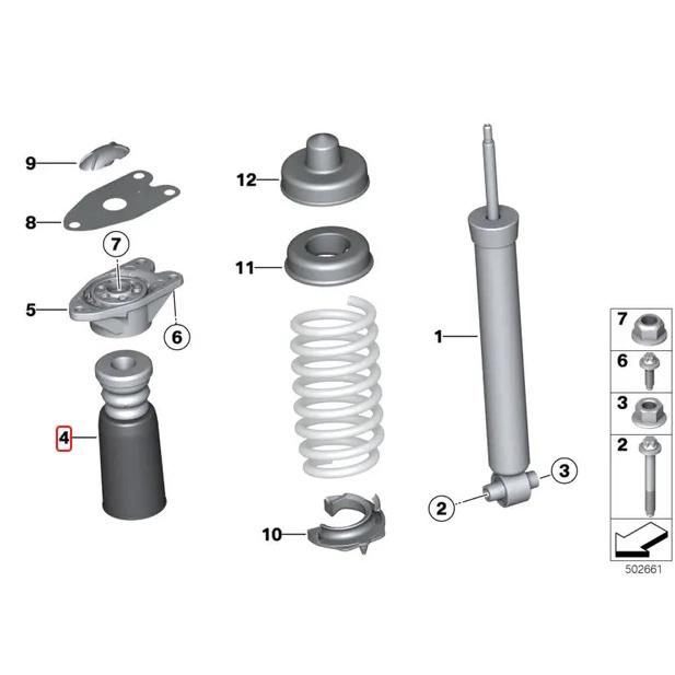 BMW F20 F21 F22 F23 F30 F31 F33 F34 G21後避震防塵套饅頭33536791515-細節圖4