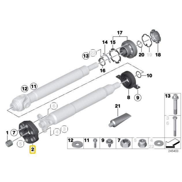 BMW E60 E90 F10 F30 G01 G11 G20 G30 六角橡皮/傳動軸橡皮 26117511454-細節圖4