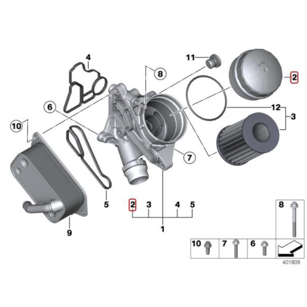 BMW E60 E63 E70 E81 E90 F01 F06 F10 F20 F30機油芯外蓋11427525334-細節圖8