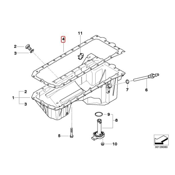 BMW E60 E65 E70 E83 E84 E89 E90 N52 N54引擎油底殼墊片11137548031-細節圖2