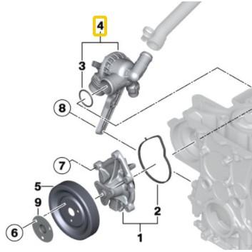BMW F20 F21 F30 F31 N13引擎節溫器11537600584-細節圖3