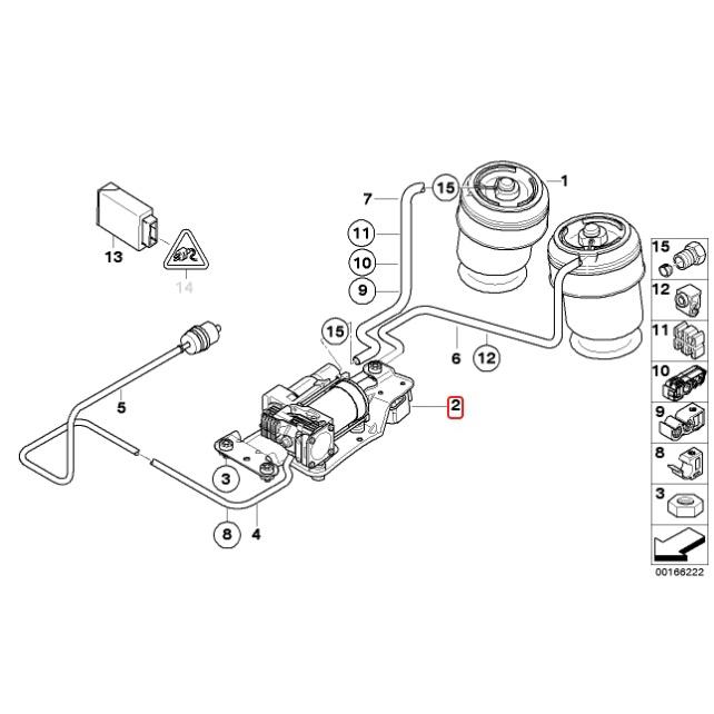 BMW E70 E71 空氣彈簧幫浦-總成/打氣幫浦-總成37206859714-細節圖8