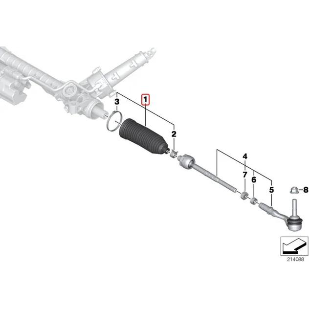 BMW E72 F01 F02 F06 F07 F10 F11 F12 F13 方向機防塵套 32106791561-細節圖3
