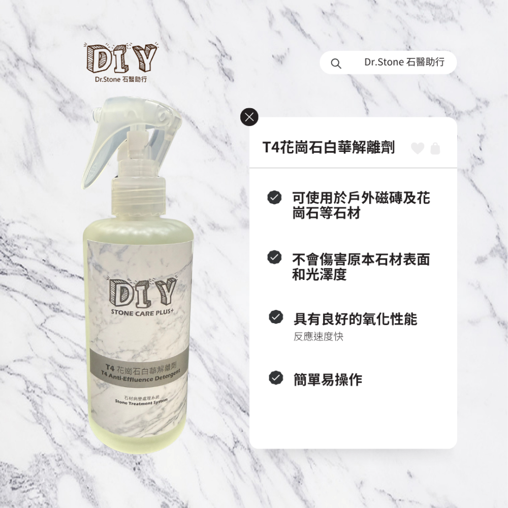 【熱銷商品】【Dr.石醫助行】T4花崗石白華解離劑/花崗石/白華分解/磁磚-細節圖2