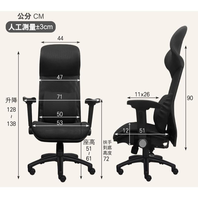 免組裝台灣製霸氣人體工學透氣椅5D軟扶手-雙層網布坐墊(電腦椅,電競椅,網布椅,網布坐墊,主管椅-細節圖8