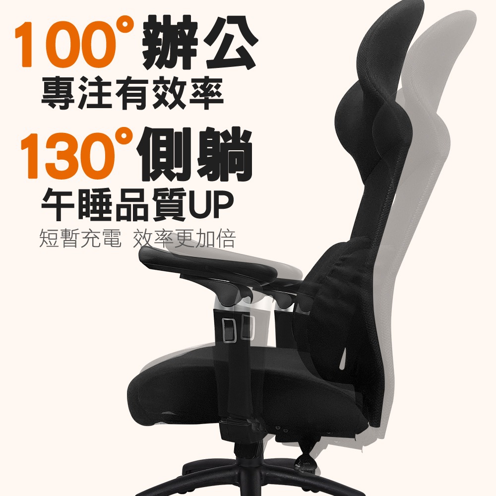 免組裝台灣製霸氣人體工學透氣椅5D軟扶手-獨立筒坐墊(電腦椅,電競椅,網布椅,網布坐墊,辦公椅,主管椅)-細節圖6