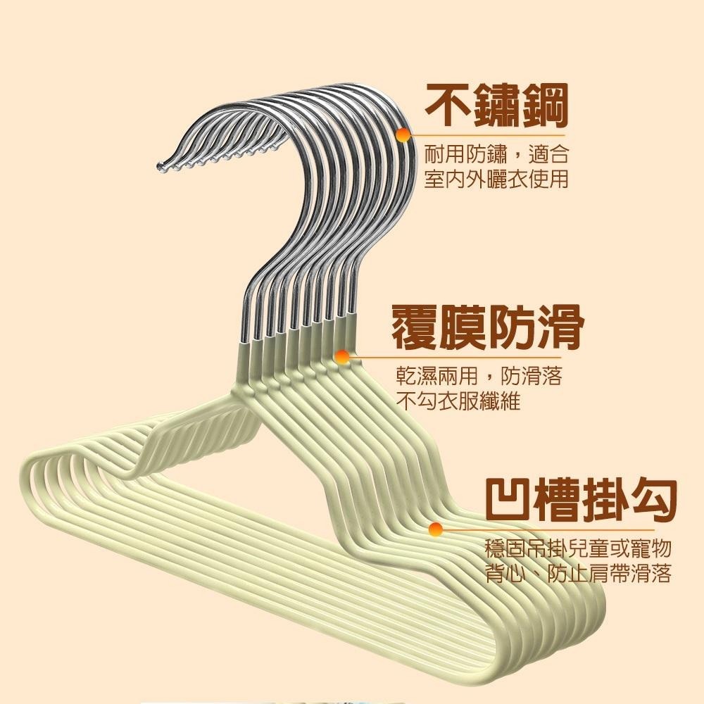 G+居家 不鏽鋼止滑小衣架60入(凹槽衣架/晾曬衣架/三角衣架/乾濕兩用/寵物衣架/嬰幼兒衣架)-細節圖4