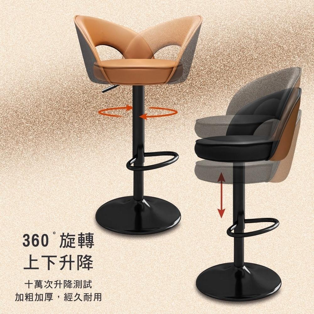 G+居家  免組裝 舒活護腰加大坐墊高腳椅-圓盤固定款-細節圖6