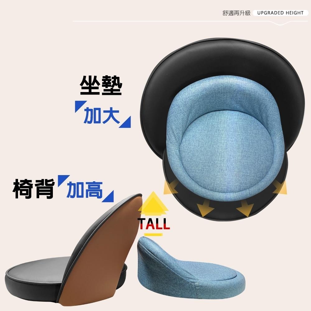 G+居家  免組裝 舒活護腰加大坐墊高腳椅-圓盤固定款-細節圖8