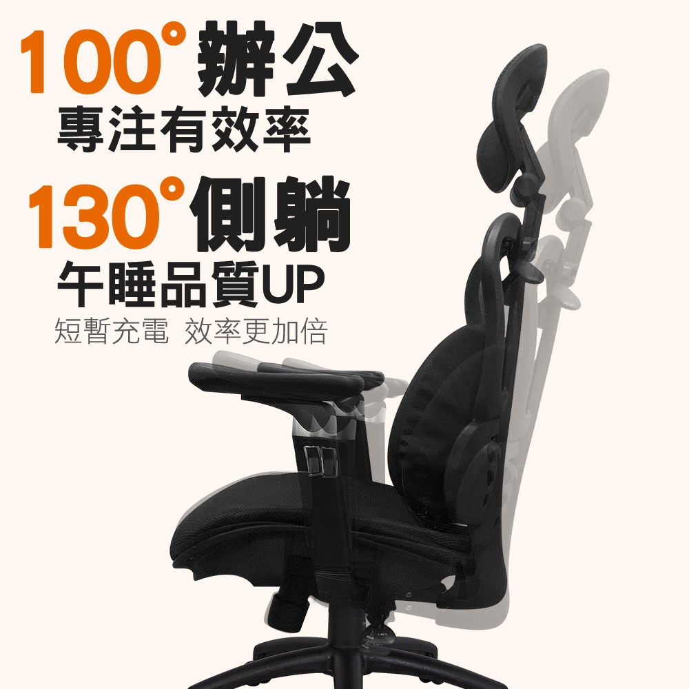 免組裝台灣製人體工學透氣椅5D軟扶手-雙層網布坐墊(電腦椅,電競椅,網布椅,網布坐墊,辦公椅,主管椅)-細節圖6