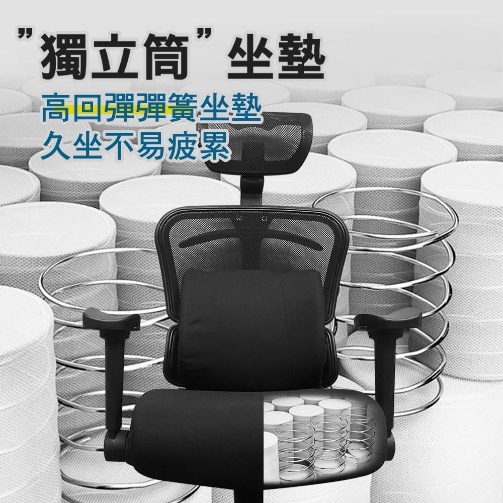 免組裝台灣製人體工學透氣椅5D軟扶手-獨立筒坐墊(電腦椅,電競椅,網布椅,網布坐墊,辦公椅,主管椅)-細節圖5